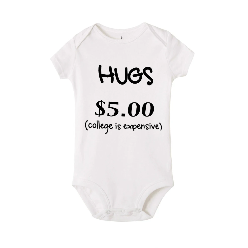 Объятия$5 Колледж стоит дорого летние от Carter's, детский костюмчик, детка детский, для маленьких мальчиков и девочек с буквенным принтом, спортивный костюм, одежда для сна с милыми и забавными Onesie