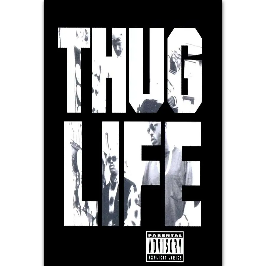 Q2420 Плакаты и принтами для телефона с изображением Тупака 2Pac Thug_life в стиле хип-хоп