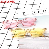 14 colors brand design new european american cat eye glasses sunglasses ladies retro sunglasses transparent box colorful glasses
