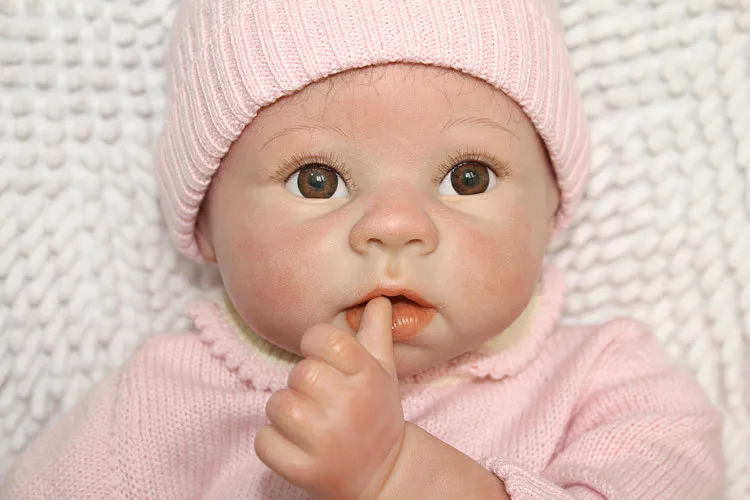 Модные 22 дюймовые куклы Reborn baby игрушки для девочек силиконовые виниловые