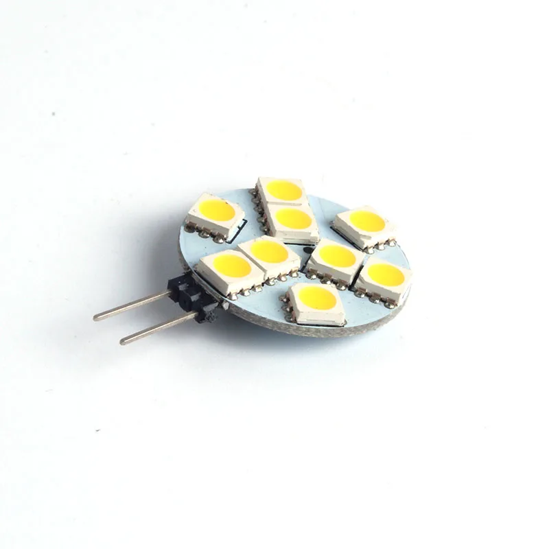 10 шт. G4 LED 5050 9 SMD 9LED 360 градусов белый автомобильный морской Кемпер светодиодное