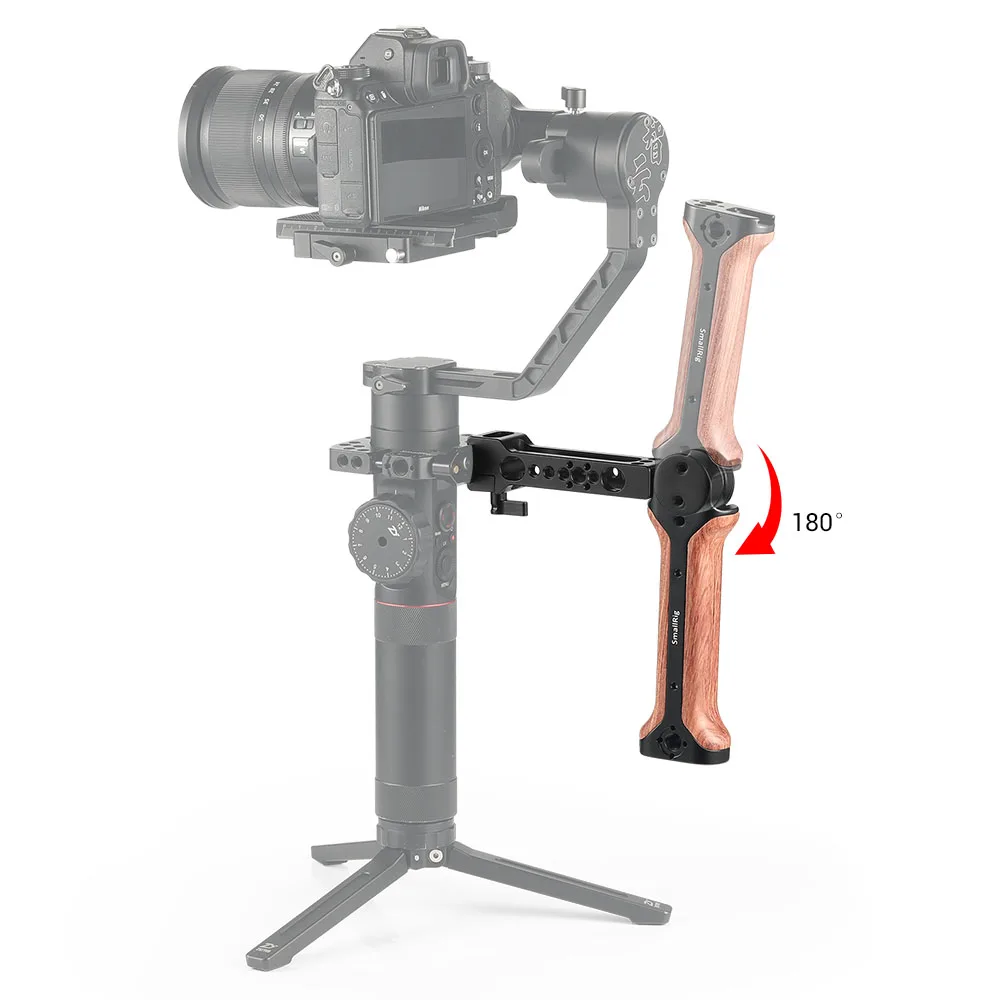 Рукоятка SmallRig для DJI Ronin S/Zhiyun Crane 2/Moza Air 2 быстросъемная деревянная ручка с холодным