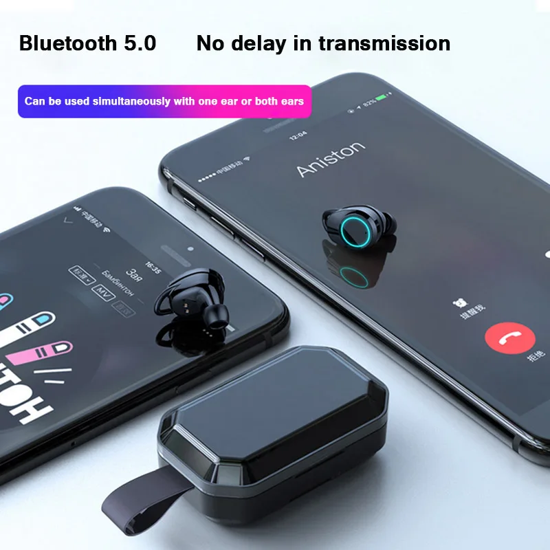 Moloke Bluetooth гарнитура TWS наушники беспроводные стерео с микрофоном и зарядным