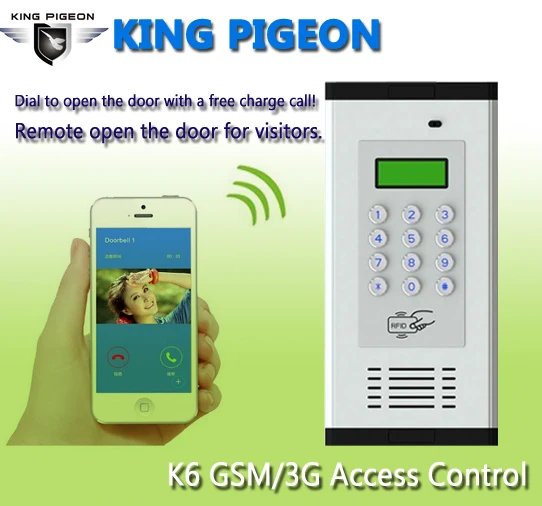 3G GSM система контроля доступа домофон поддерживает RFID карты для квартиры