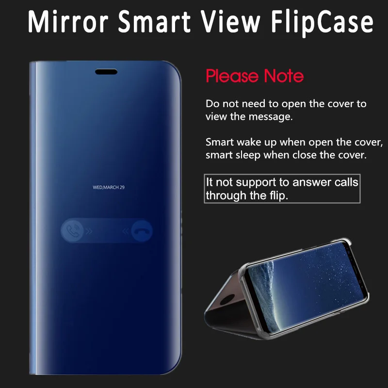 Умный зеркальный чехол для Samsung J4 J6 Plus 2018 J3 J5 J7 PRO 2017 PRIME 2 J2 A3 A5 A7 A6 A8 S8 S9 откидной