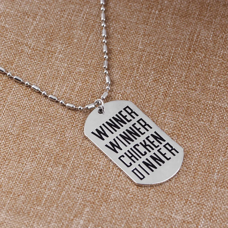 Курица ужин Dog Tag победитель кулоны с надписью армия табличка Подвеска для мужчин