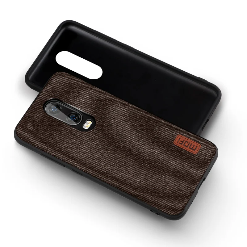Чехол для oneplus 6 t, чехол MOFI One Plus 6 T, задний тканевый чехол для 1+ 6 T, полный чехол, чехол с мягкими силиконовыми краями OP6T, жесткий матовый чехол - Цвет: coffee