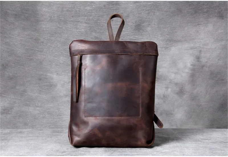 PNDME high quality fashion cowhide men's women's backpack casual simple daily light genuine leather black travel laptop bagpack
