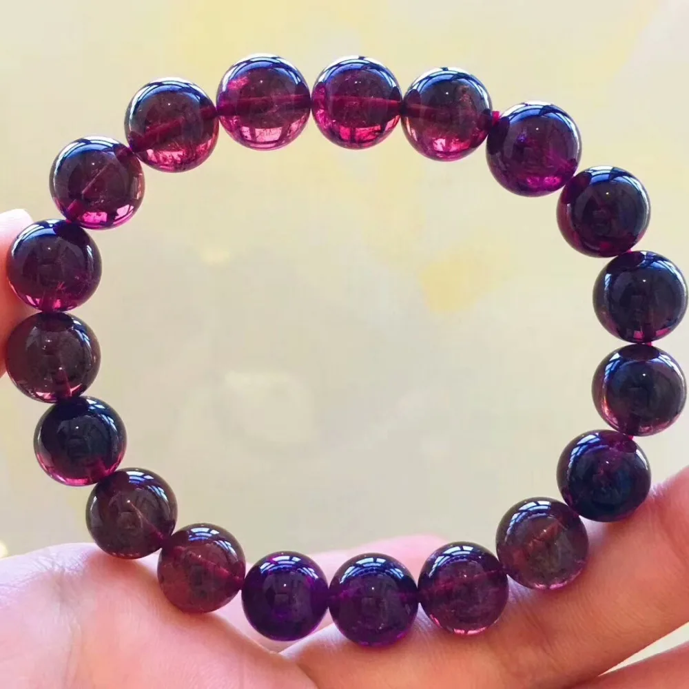 Мужские и женские браслеты с натуральным розовым турмалиновым кварцем