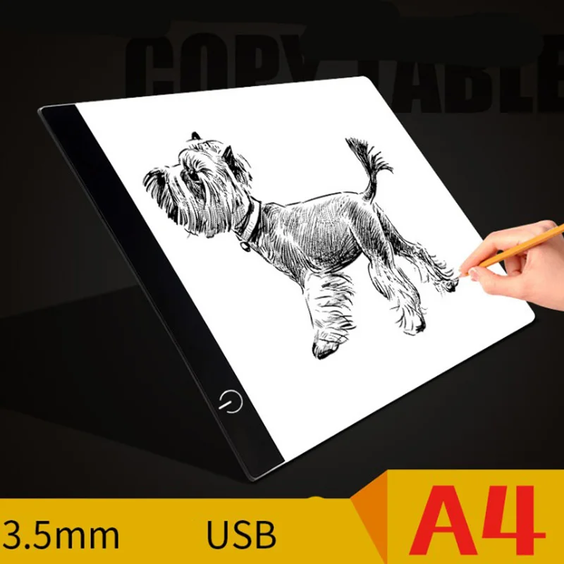 Цифровой графический планшет А4 тонкая Светодиодная панель для рисования