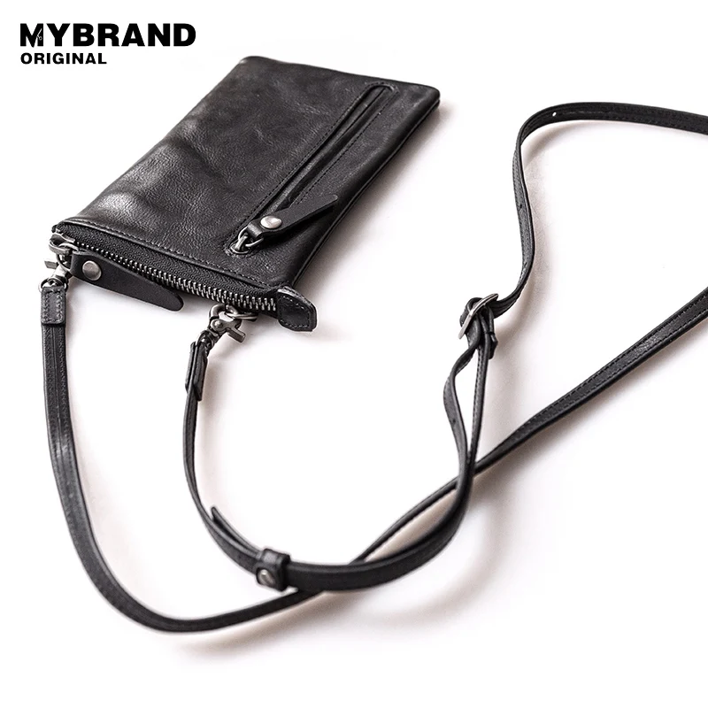 Mybrandoriginal повседневное мини-натуральная кожа сумка для человек телефон на молнии