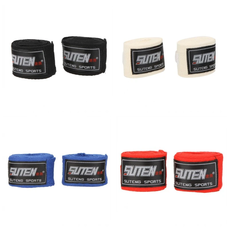 1 пара 2 5 м хлопковый спортивный ремешок боксерский бандаж Sanda Muay Thai MMA перчатки