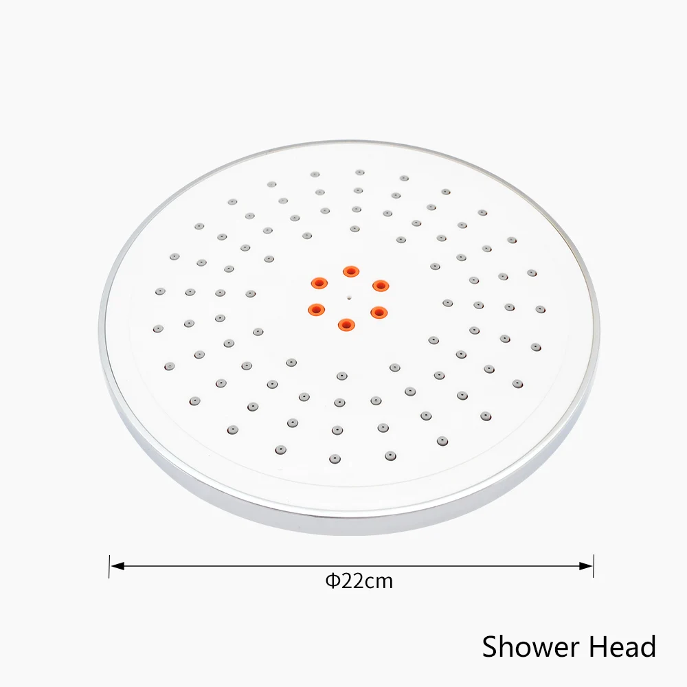 shower head Новинка 9 дюймов/22 мм ABS Хромированная пластиковая верхняя насадка для душа с распылителем для душа потолочная Душевая насадка для Спа душа ванна кран Набор - Цвет: shower head
