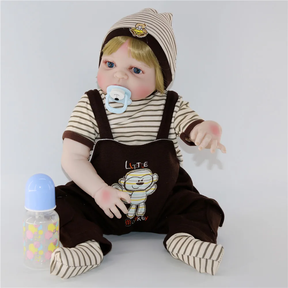 NPK 22 дюйма Bebe живой Reborn Bonecas ручная работа Реалистичная кукла Baby Doll для мальчиков