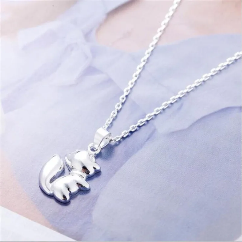 LULU-PIG 925 пробы Серебряное ожерелье в Корейском стиле Простой Элемент светильник