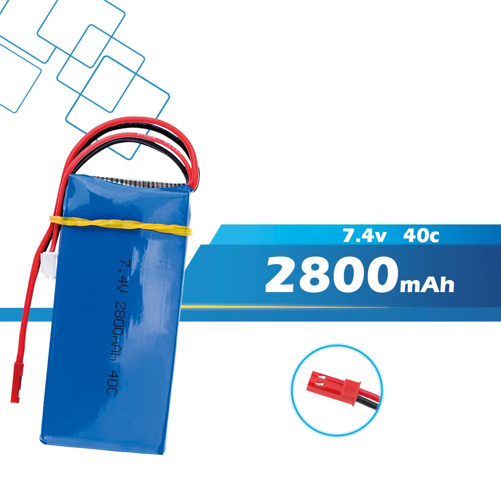 Lipo battery 7 4 в 2800 мАч 2s для WLToys V262 V333 V323 V666 RC вертолет Quadcopter drone part|lipo 7.4v|lipo batterybattery 7.4v |