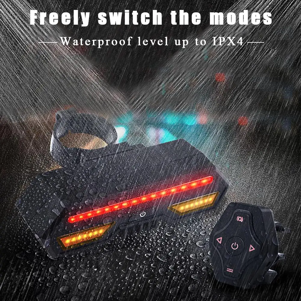 Беспроводной велосипедный задний фонарь с поворотным сигналом умная