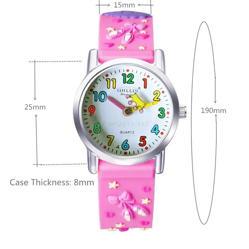 WILLIS NEW Quartz Child 3D CLOCK Children Waterproof Watches Cartoons Design Analog Clock kid Fashion Wrist PENGNATATE|clock sale|clock