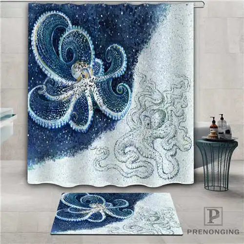 Пользовательский Осьминог (1) водонепроницаемый занавеска для душа коврик дома