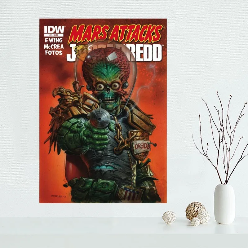 

Custom Mars Attacks Canvas Painting Poster High Quality Canvas Poster Home Decoration cloth fabric wall poster print