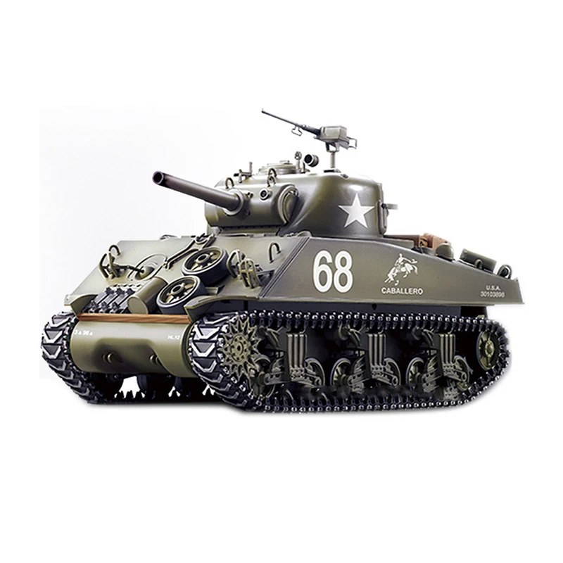 Игрушечный танк US Main Mattle модель танка 1:16 2 4G имитация звука башня вращение дыма
