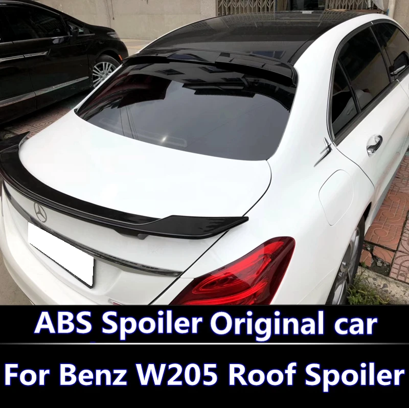 Для Benz W205 спойлер на крышу для Mercedes 4-дверный седан C63 C180 C200 C250 C260 ABS пластиковый 2015