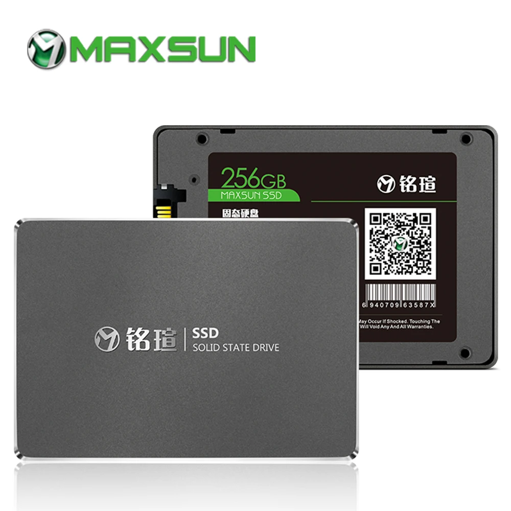 MAXSUN SSD 256 gb/360 gb/960 gb NAND флэш-память Тип TLC читать Скорость 490 МБ/с. Интерфейс Тип SATA 6 ГБ/сек. Три гарантия твердотельных дисков