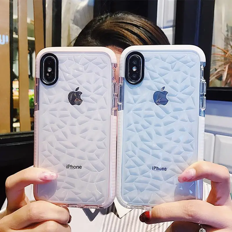 Роскошный чехол для iPhone X XR XS Max 7 8 Plus из мягкого ТПУ прозрачный противоударный 6