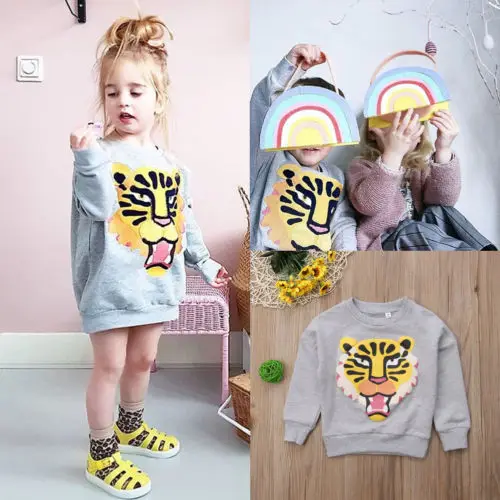 2018 Autumn Winter Newborn Kids Baby Boys Girls Cartoon Animal Long Sleeve Tops T-shirt Tees Blouse Casual Cotton Clothes | Мать и