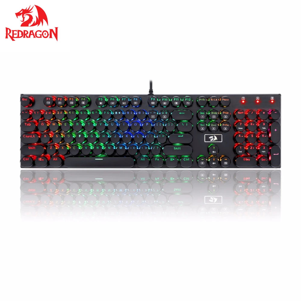 Redragon K556 PK RGB светодиодный механический игровой клавиатура с коричневыми