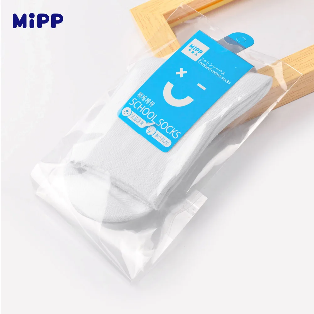 6Pairs/Lot MIPP Baby White Kid Socks Spring Soft Cotton Children For Boys Girls Sport Students Socks Hand-sewn without bone