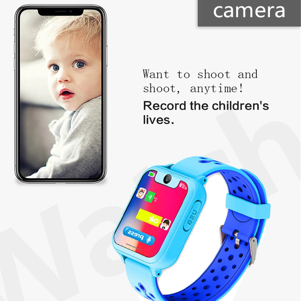 GIAUSA Детские Смарт-часы SOS Вызов локатор местоположения дети Smartwatch Анти-потери