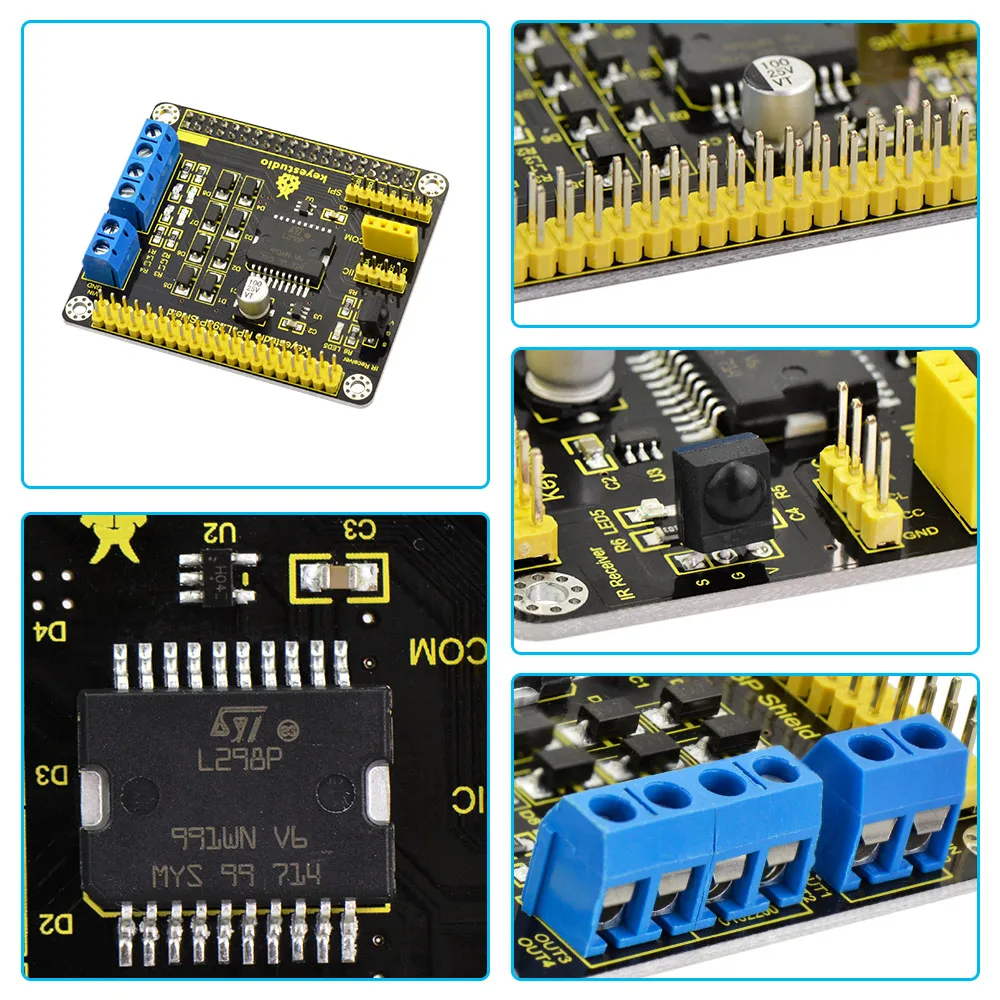 Протектор привода Keyestudio RPI L298P для Arduino/Raspberry Pi|Интегральные схемы| |