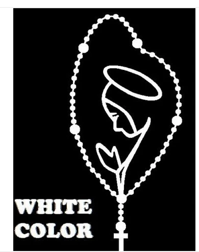 (50 шт./лот) оптовая продажа наклейки для автомобиля Rosary Saint Mary Fatima Virgen виниловые