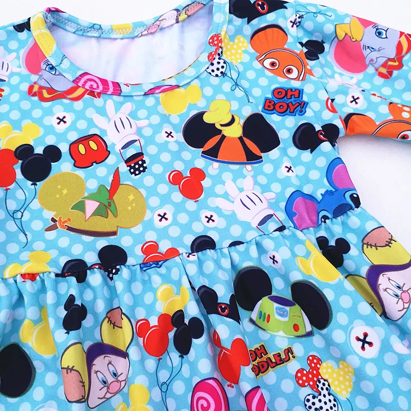 2018 New arrived Baby Girls Dresses Summer Clothes Cute Cartoon Mickey Printed Milksilk Short Sleeve Children Infant Dress For G | Детская