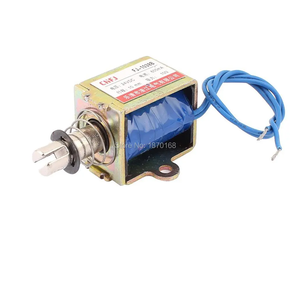 FJ 1038 нажимной Тип DC DIY Электромагнит магниты соленоида 10 мм 10N 24V 0.6A|solenoid 10n|solenoid