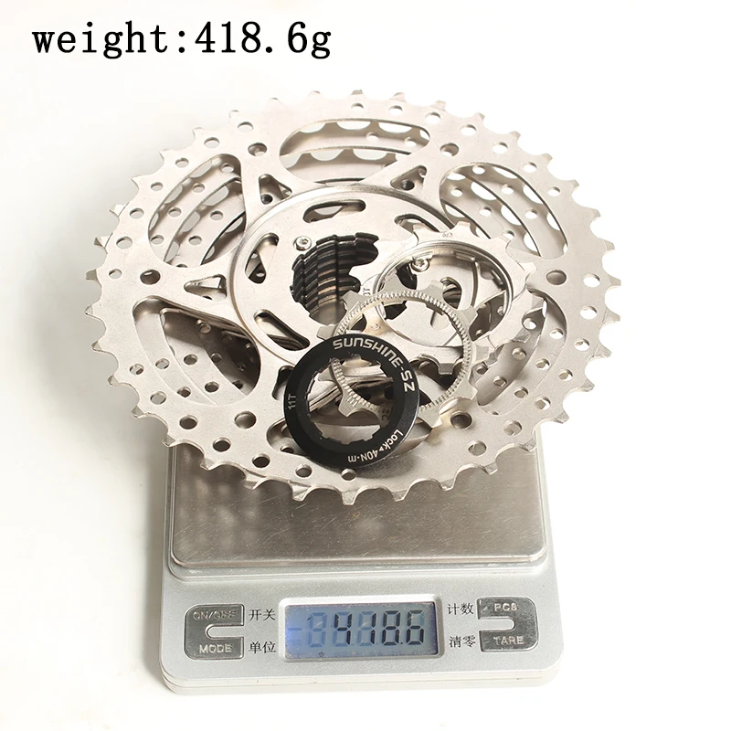 SUNSHIEN-SZ MTB 10s Freewheel 10 скоростная кассета 11-36T Серебристый Стальной маховик для