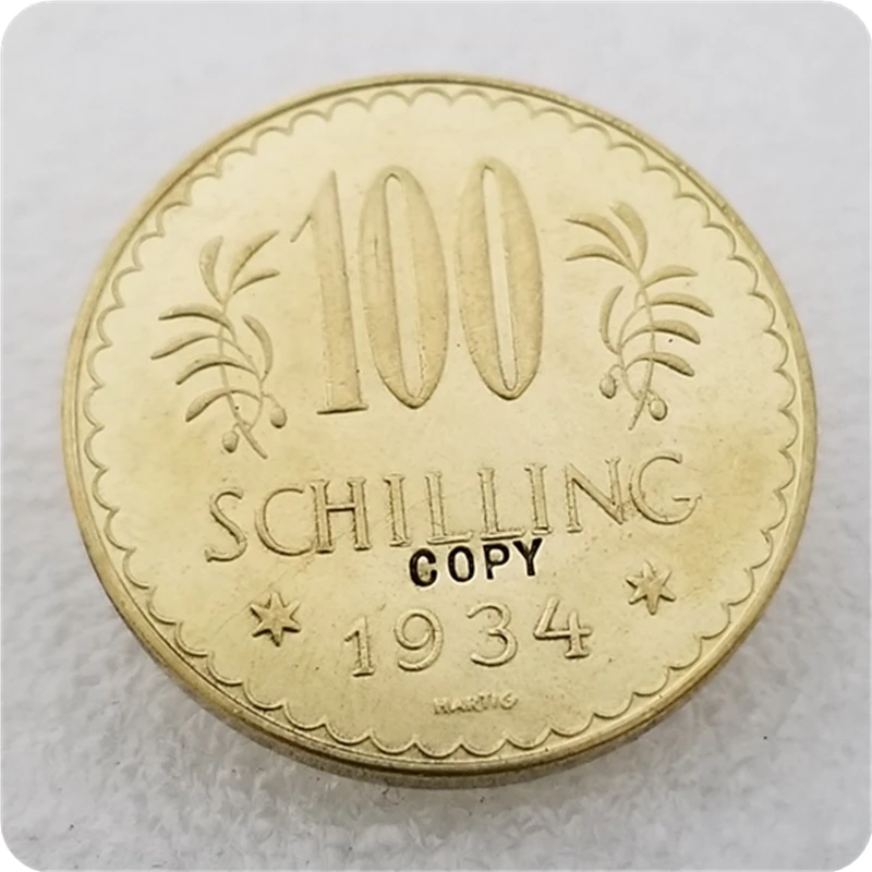 Копия копии 1933 1934 Австрия 100 шиллинг копия монеты|Безвалютные монеты| |