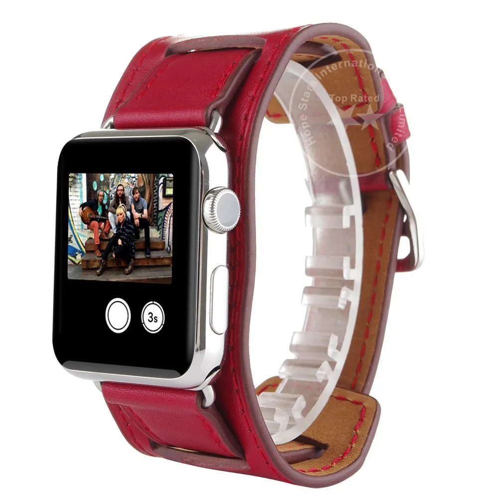 Новое поступление ремешок из натуральной кожи для Apple Watch Series 4 3 2 1 совместим с 44 мм