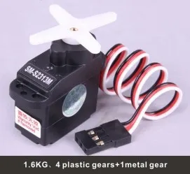

Пружинный RC Аналоговый сервопривод Φ 1,6 кг/13,5g 24T Hitec (один подшипник) с металлическими шестернями