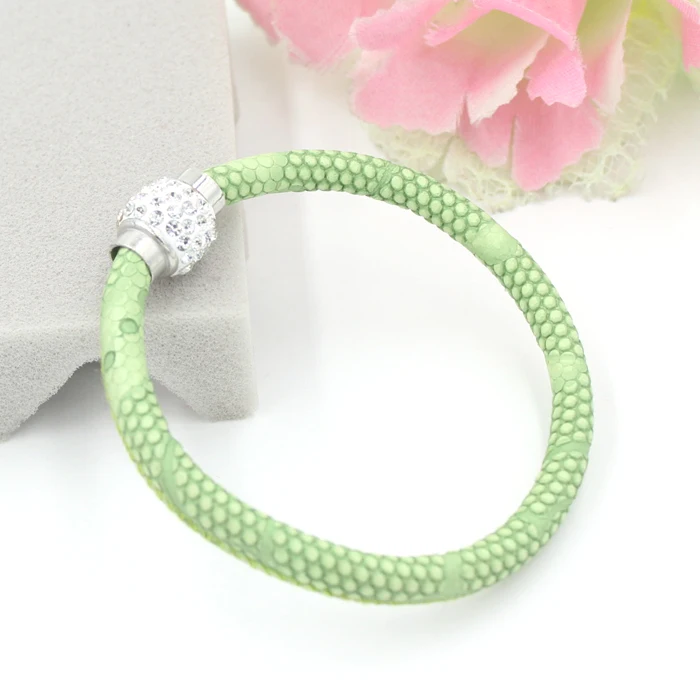 1 шт. Новый магнитный браслет из искусственной кожи с кристаллами | Украшения и