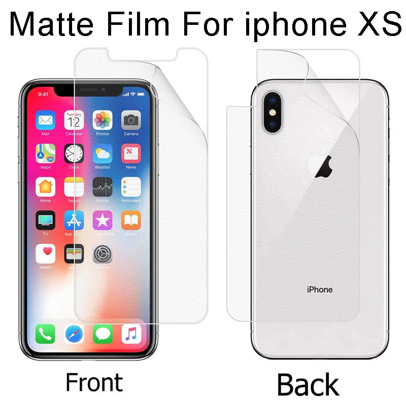 Передняя + задняя глянцевая пленка для Apple Iphone XS max XR A1921 A1920 A1984 матовая