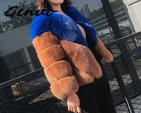 genuo new luxury faux fox fur coat 2019 high quality womens winter jackets and coats ladies faux fur jacket abrigo piel mujer