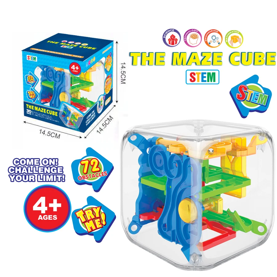 3D головоломка волшебный шар интерактивный лабиринт сложный забавная игра с 72