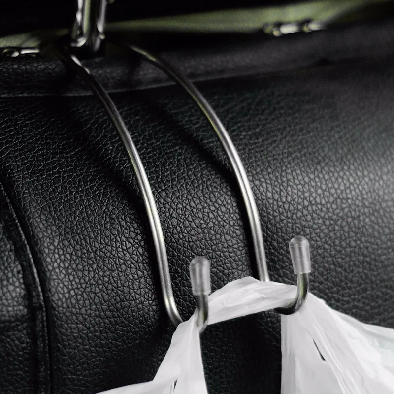 

Вешалка на подголовник сиденья автомобиля, многофункциональный металлический крючок для сумок, кошельков, тканевых продуктов