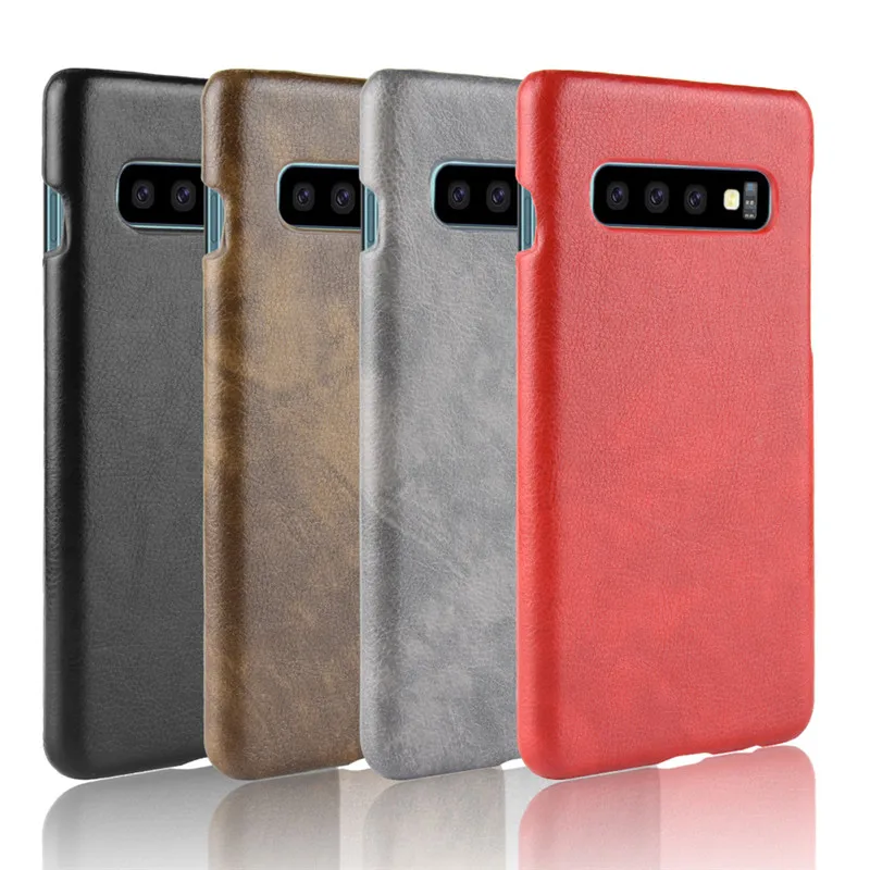 Чехол для Samsung Galaxy S10 Матовый Жесткий чехол премиум класса с текстурой кожи Lite Plus J4