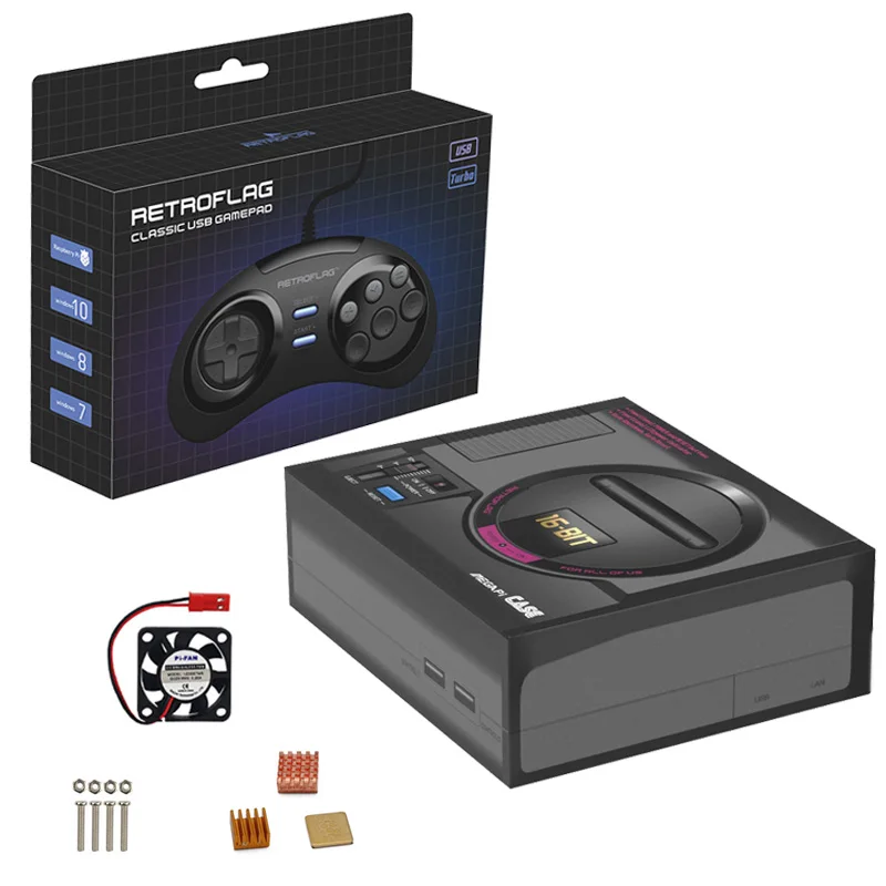 Чехол для видеоигры Retroflag MEGAPi Поддержка HDMI tv Out Raspberry Pi tv Ретро игровой плеер с 10000+ игры для GBA/CP и т. Д