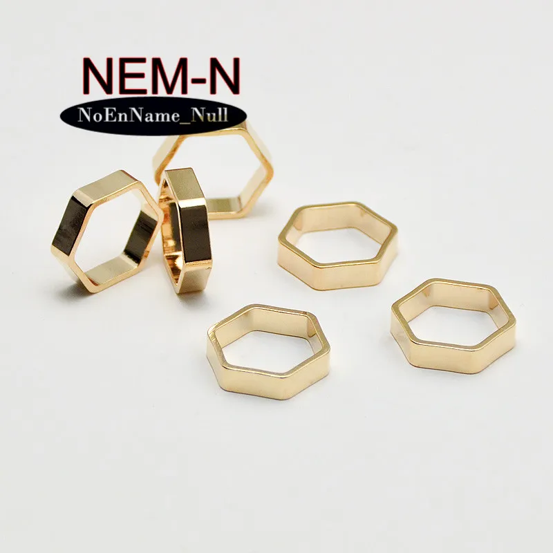 20 шт./лот NEM N 12*3*0 8 мм толстое шестиугольное геометрическое замкнутое медное