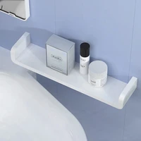 white home storage holder waterproof cosmetic shelves wall hanging bathroom shower shelf caddy shower rack kitchen spice racks