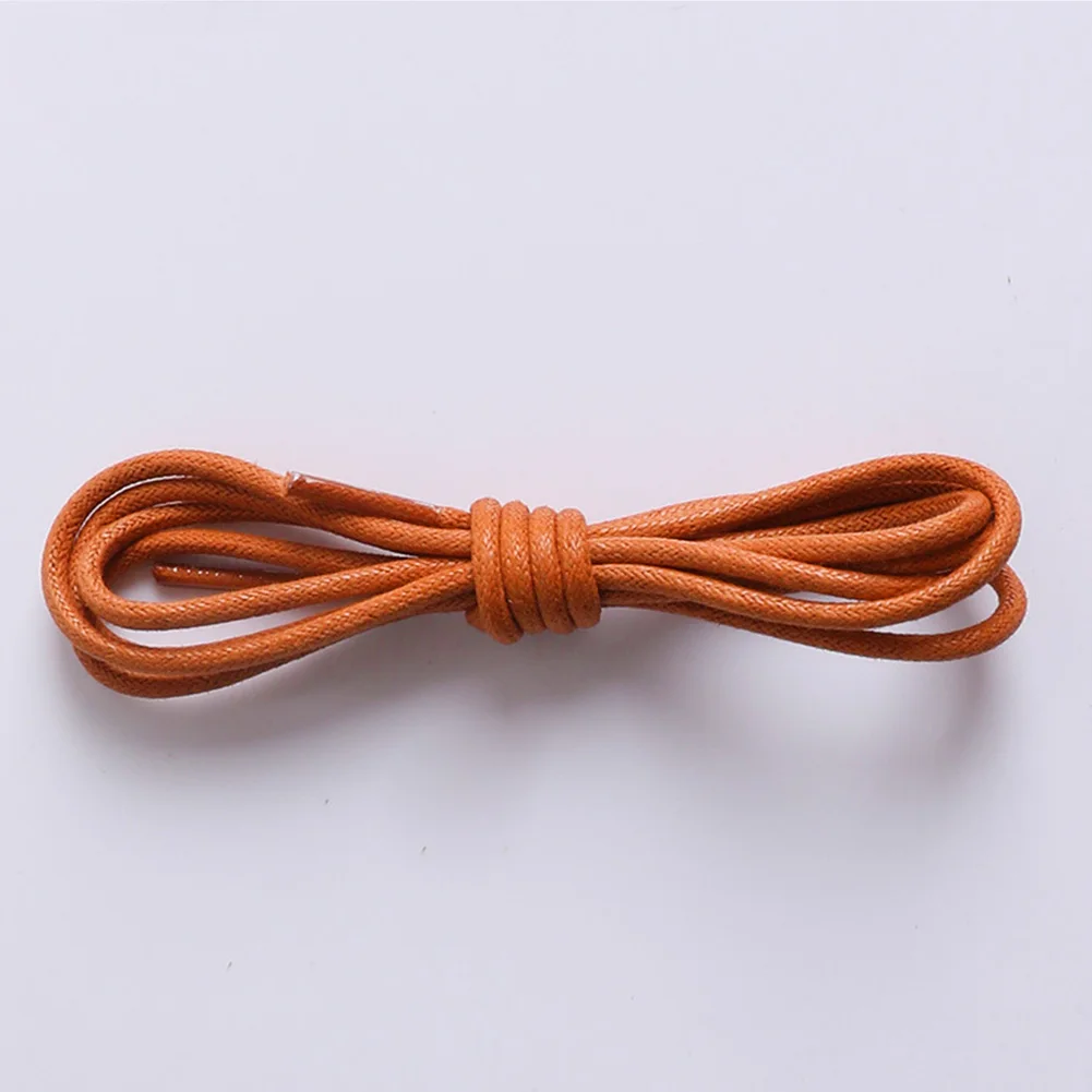 Light brown Модные Повседневные хлопковые шнурки, высокое качество, вощеные круглые шнурки для ботинок, шнурки для ботинок martin, кожаная спортивная обувь - Цвет: Light brown